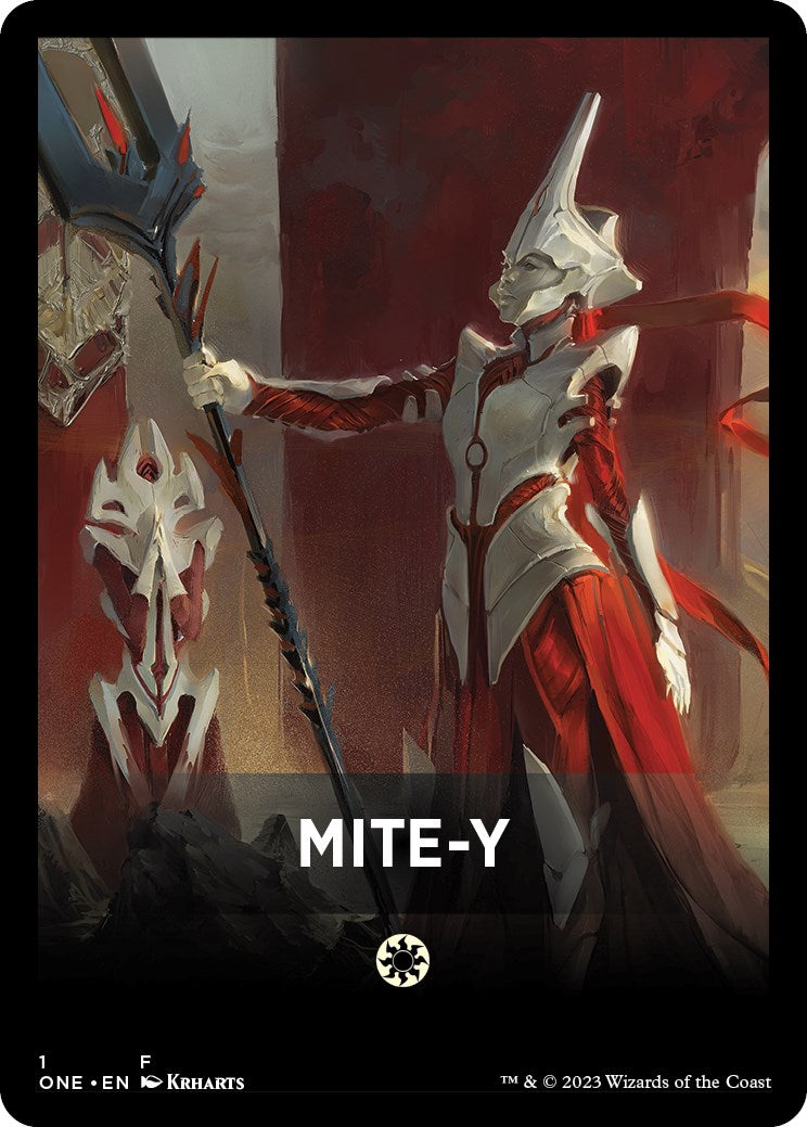 Mite-Y Theme Card [Phyrexia: All Will Be One Tokens] | Game Master's Emporium (The New GME)