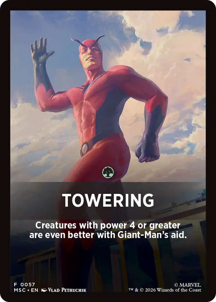 Towering Theme Card [Marvel Super Heroes Commander] | Game Master's Emporium (The New GME)