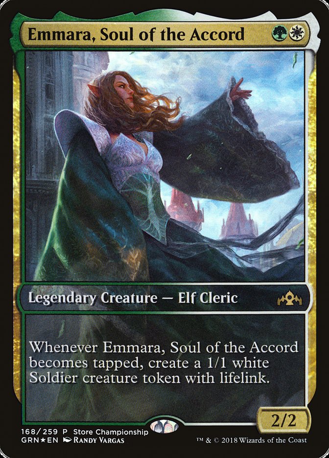 Emmara, Soul of the Accord (Store Championship) (Full Art) [Guilds of Ravnica Promos] | Game Master's Emporium (The New GME)