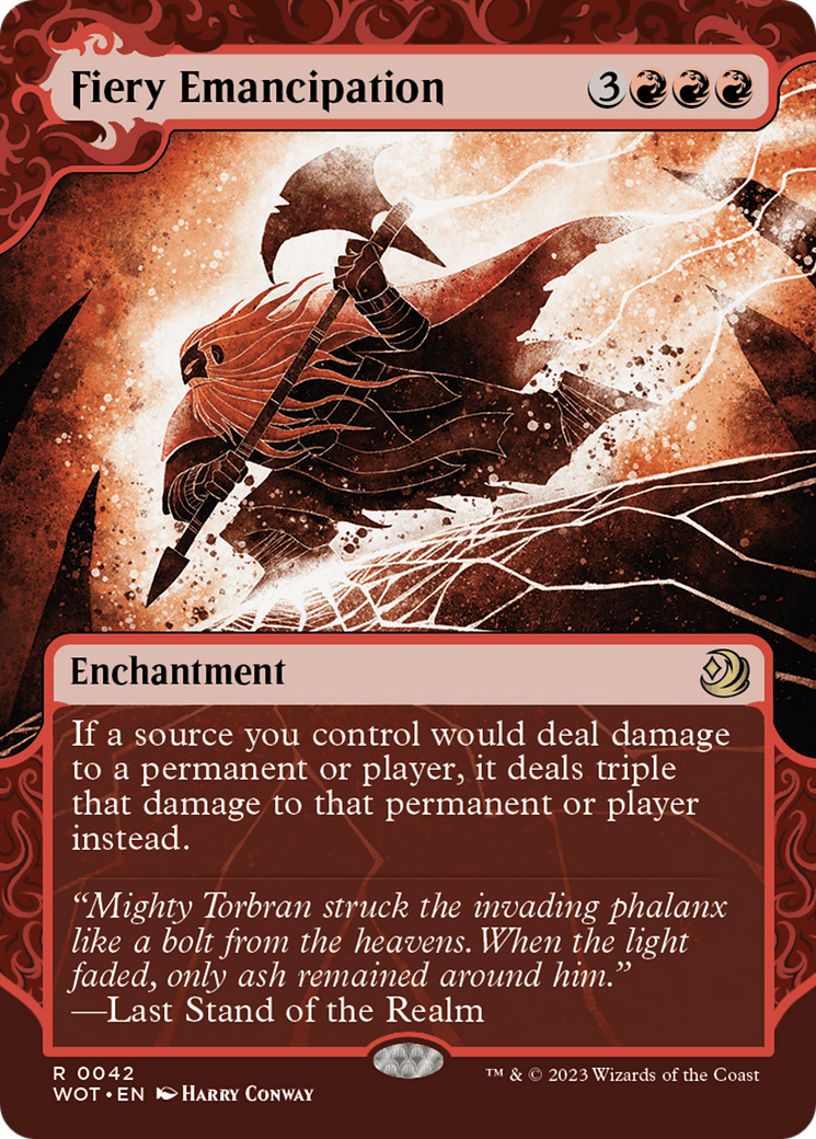 Fiery Emancipation [Wilds of Eldraine: Enchanting Tales] | Game Master's Emporium (The New GME)