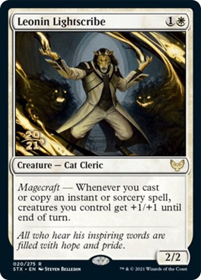 Leonin Lightscribe [Strixhaven: School of Mages Prerelease Promos] | Game Master's Emporium (The New GME)
