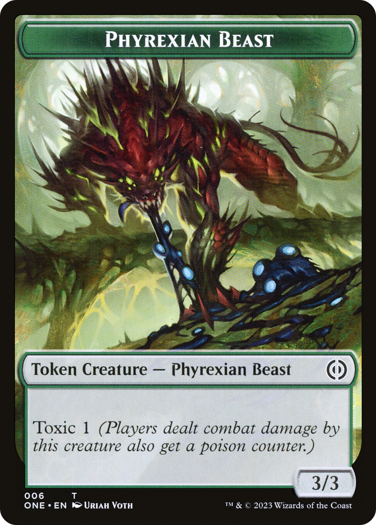 Phyrexian Goblin // Phyrexian Beast Double-Sided Token [Phyrexia: All Will Be One Tokens] | Game Master's Emporium (The New GME)