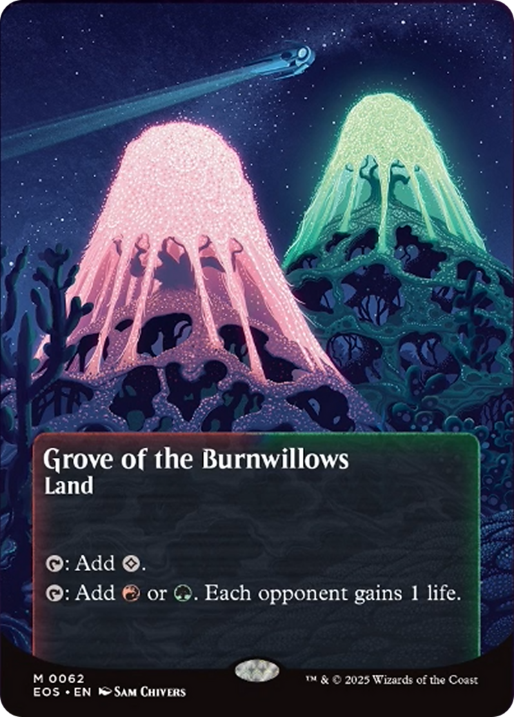 Grove of the Burnwillows (0062) (Borderless) [Edge of Eternities: Stellar Sights] | Game Master's Emporium (The New GME)