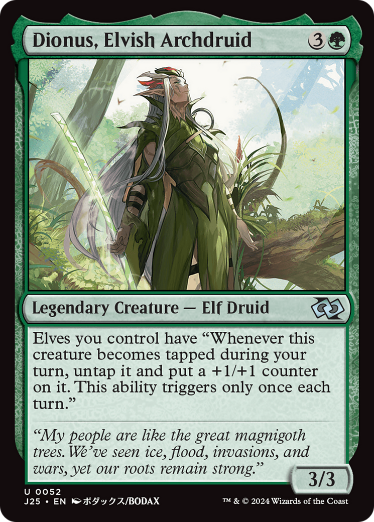 Dionus, Elvish Archdruid (Anime) [Foundations Jumpstart] | Game Master's Emporium (The New GME)