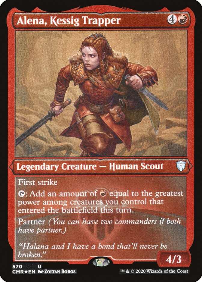 Alena, Kessig Trapper (Foil Etched) [Commander Legends] | Game Master's Emporium (The New GME)