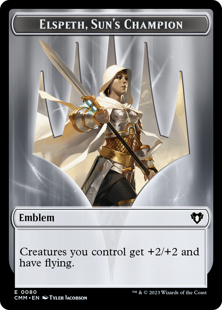 Elspeth, Sun's Champion Emblem // Copy (55) Double-Sided Token [Commander Masters Tokens] | Game Master's Emporium (The New GME)