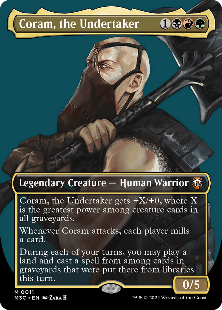 Coram, the Undertaker (Borderless) [Modern Horizons 3 Commander] | Game Master's Emporium (The New GME)