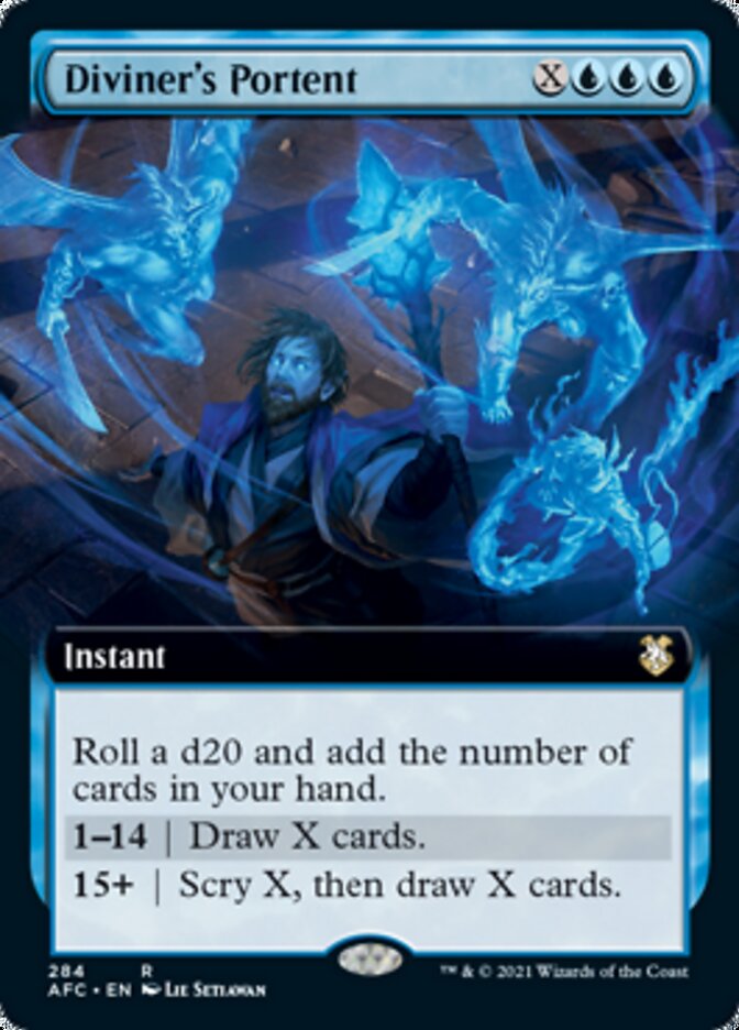 Diviner's Portent (Extended Art) [Dungeons & Dragons: Adventures in the Forgotten Realms Commander] | Game Master's Emporium (The New GME)