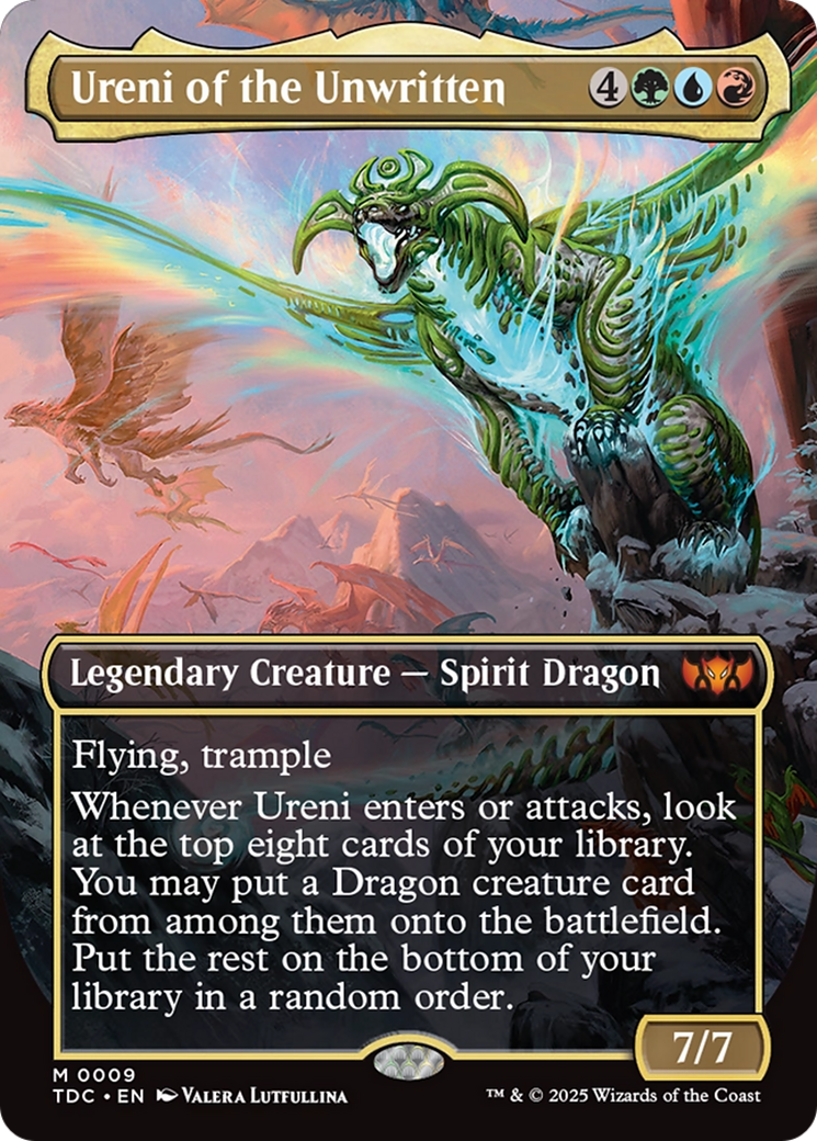 Ureni of the Unwritten (Borderless) [Tarkir: Dragonstorm Commander] | Game Master's Emporium (The New GME)