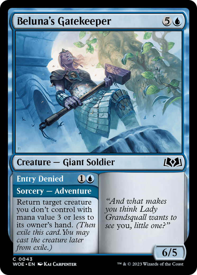 Beluna's Gatekeeper // Entry Denied [Wilds of Eldraine] | Game Master's Emporium (The New GME)