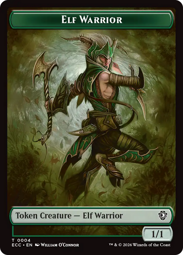 Elf Warrior (0004) // Plant (0005) Double-Sided Token [Lorwyn Eclipsed Tokens] | Game Master's Emporium (The New GME)