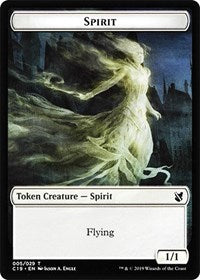 Spirit // Human Double-Sided Token [Commander 2019 Tokens] | Game Master's Emporium (The New GME)