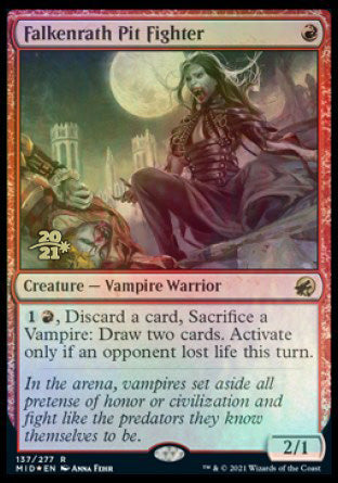 Falkenrath Pit Fighter [Innistrad: Midnight Hunt Prerelease Promos] | Game Master's Emporium (The New GME)
