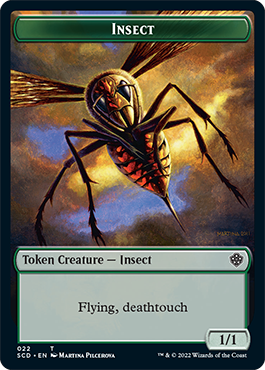 Insect // Human Warrior Double-Sided Token [Starter Commander Decks] | Game Master's Emporium (The New GME)