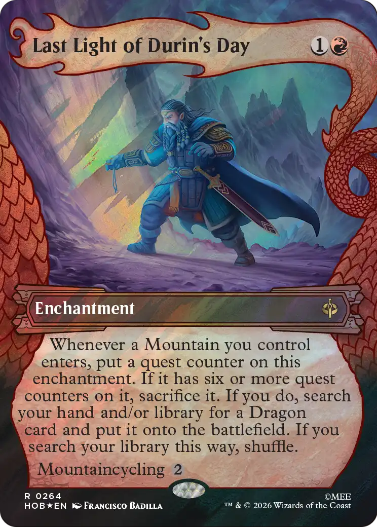 Last Light of Durin's Day (Showcase) (Surge Foil) [The Hobbit] | Game Master's Emporium (The New GME)