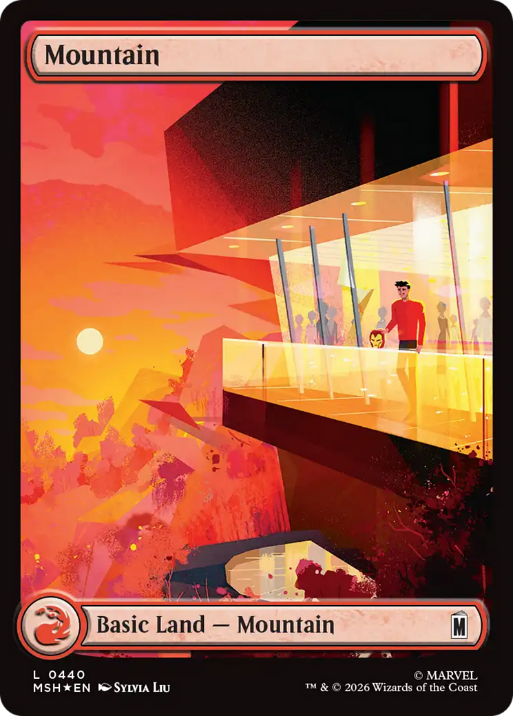 Mountain (0440) (Surge Foil) [Marvel Super Heroes] | Game Master's Emporium (The New GME)