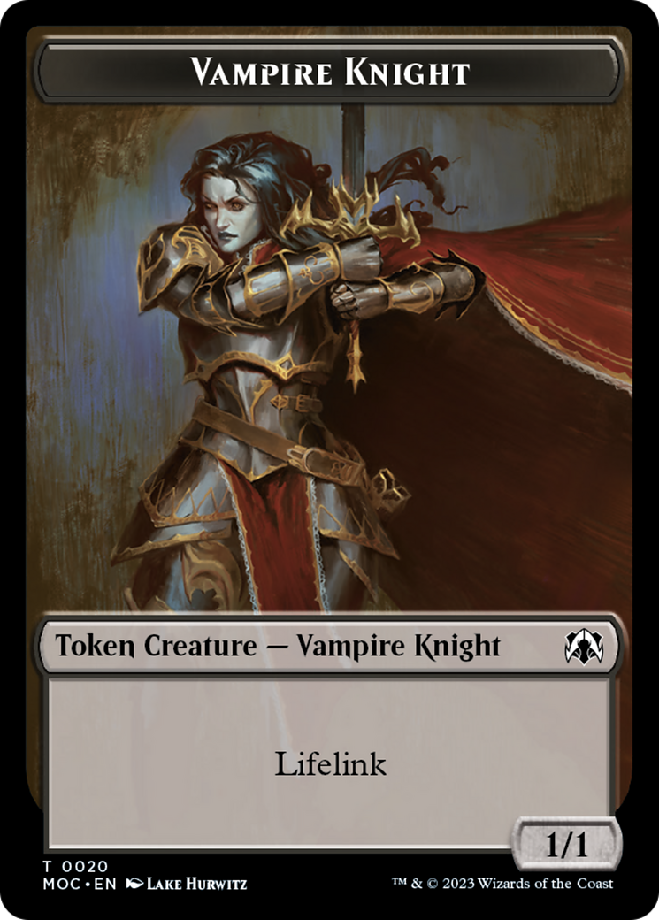 Vampire Knight // Soldier Double-Sided Token [March of the Machine Commander Tokens] | Game Master's Emporium (The New GME)