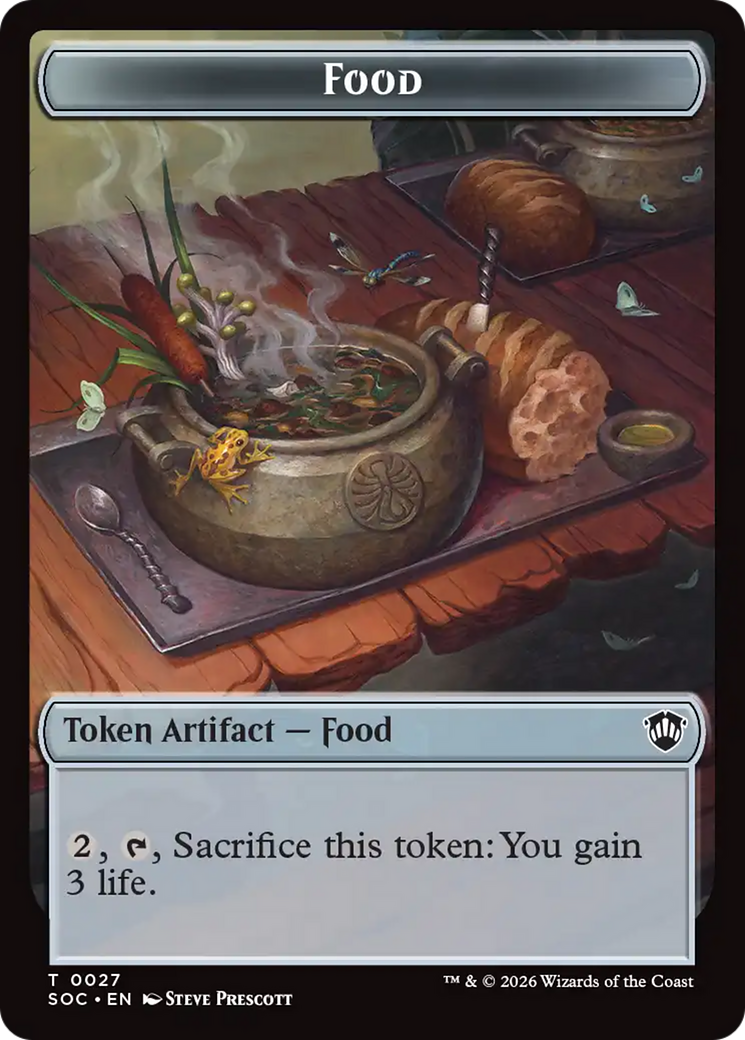 Elemental (0020) // Food Double-Sided Token [Secrets of Strixhaven Commander Tokens] | Game Master's Emporium (The New GME)