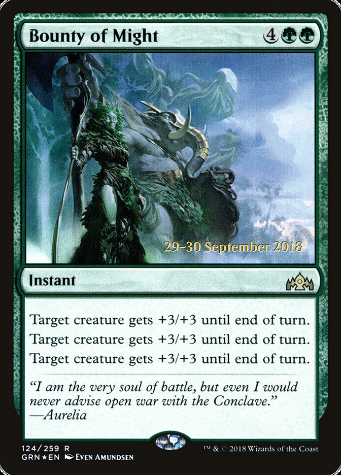 Bounty of Might [Guilds of Ravnica Prerelease Promos] | Game Master's Emporium (The New GME)