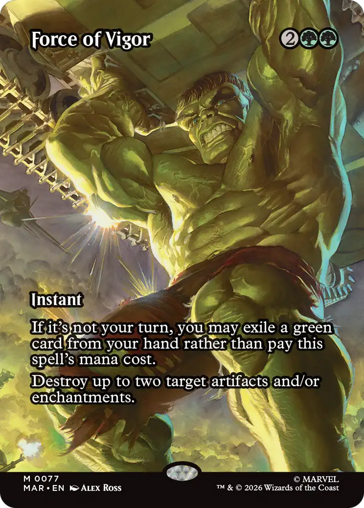 Force of Vigor (Borderless) [Marvel Universe: Eternal-Legal] | Game Master's Emporium (The New GME)