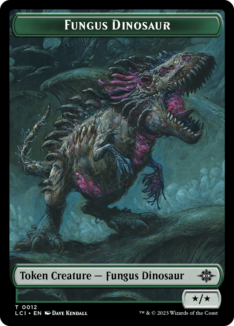 Fungus Dinosaur // Gnome Soldier Double-Sided Token [The Lost Caverns of Ixalan Tokens] | Game Master's Emporium (The New GME)