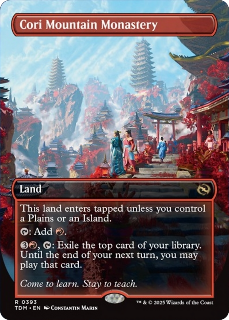 Cori Mountain Monastery (Borderless) [Tarkir: Dragonstorm] | Game Master's Emporium (The New GME)