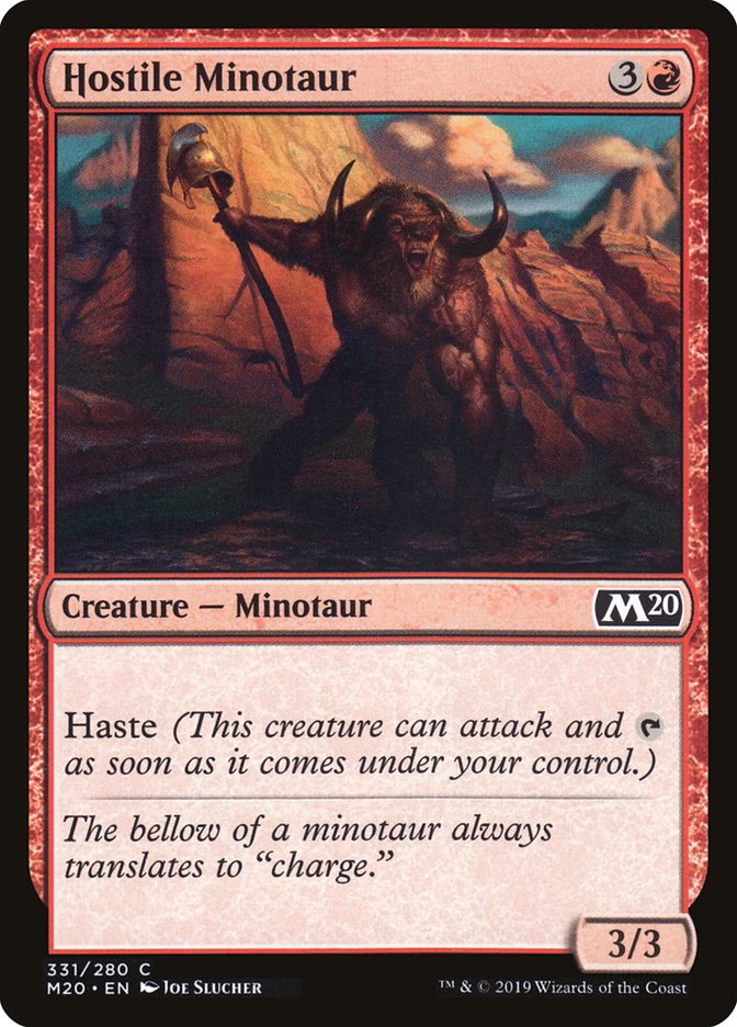 Hostile Minotaur [Core Set 2020] | Game Master's Emporium (The New GME)
