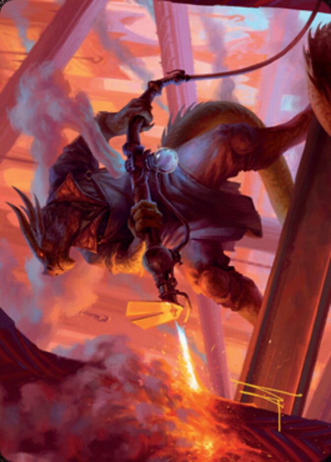 Plasma Jockey Art Card (Gold-Stamped Signature) [Streets of New Capenna Art Series] | Game Master's Emporium (The New GME)