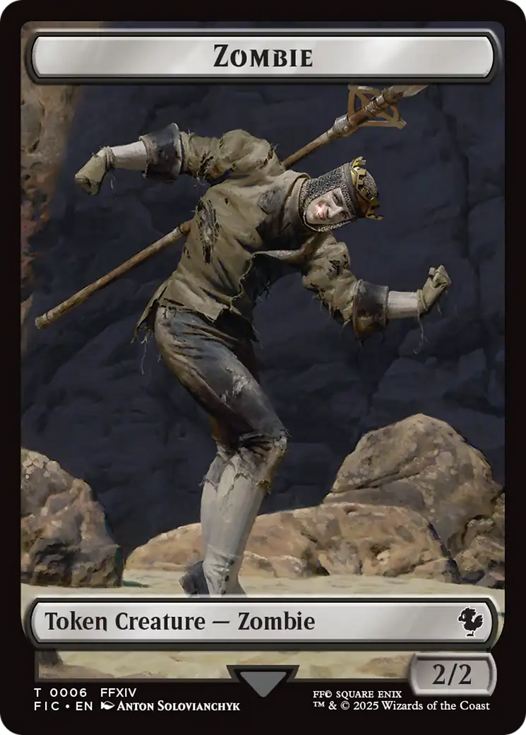 Moogle // Zombie Double-Sided Token [FINAL FANTASY Commander Tokens] | Game Master's Emporium (The New GME)
