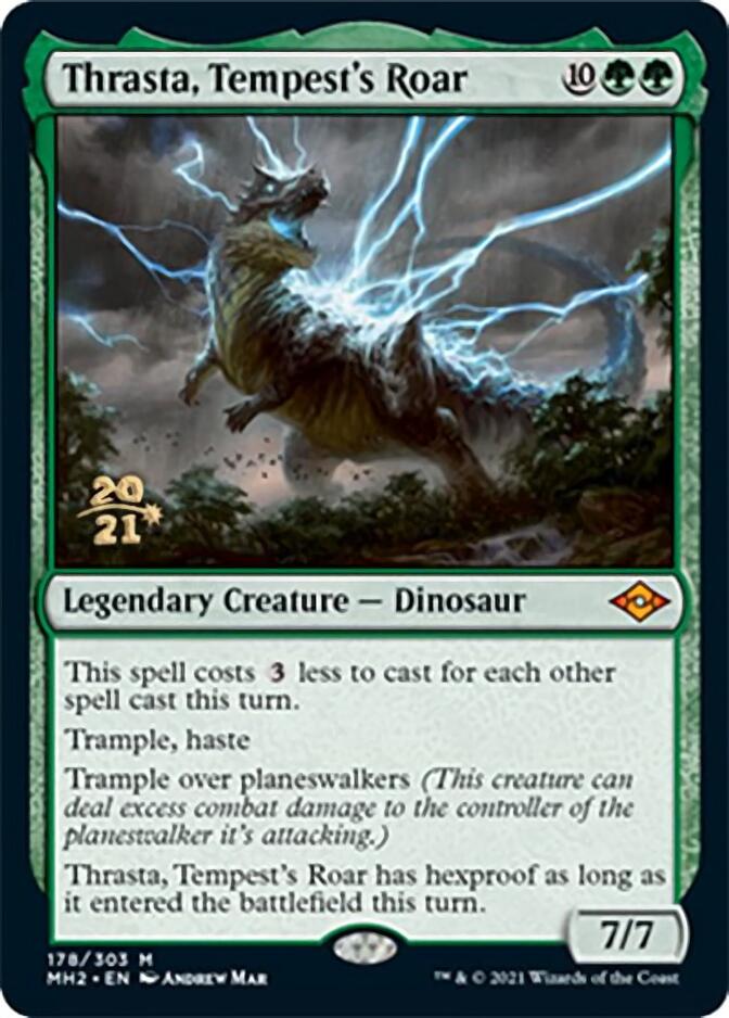 Thrasta, Tempest's Roar [Modern Horizons 2 Prerelease Promos] | Game Master's Emporium (The New GME)