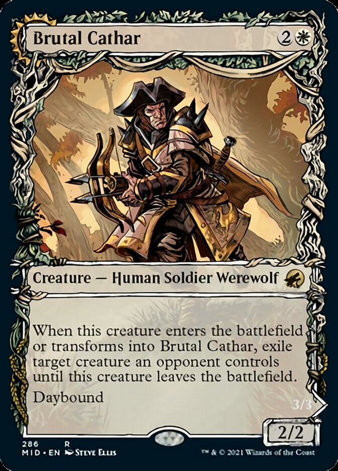 Brutal Cathar // Moonrage Brute (Showcase Equinox) [Innistrad: Midnight Hunt] | Game Master's Emporium (The New GME)