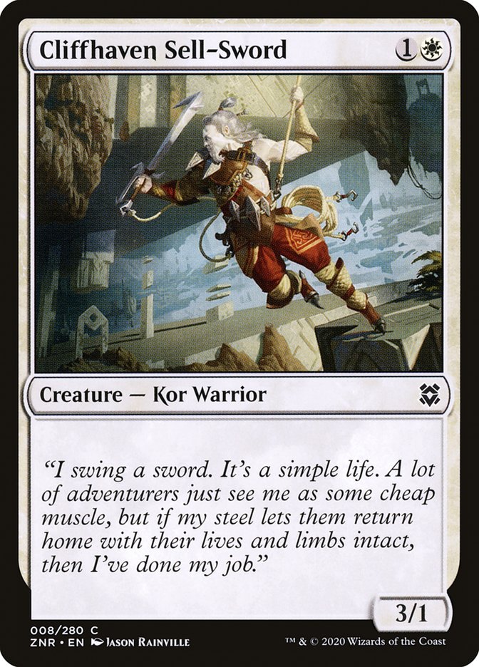 Cliffhaven Sell-Sword [Zendikar Rising] | Game Master's Emporium (The New GME)