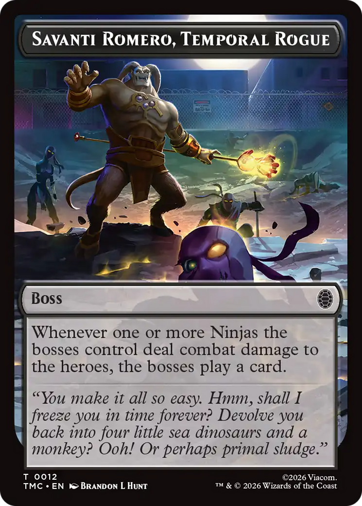 Savanti Romero, Temporal Rogue [Teenage Mutant Ninja Turtles Commander Tokens] | Game Master's Emporium (The New GME)