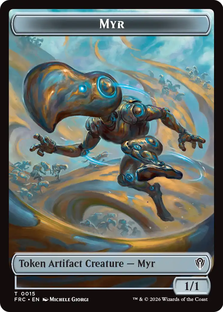 Gingerbrute // Myr Double-Sided Token [Reality Fracture Commander Tokens] | Game Master's Emporium (The New GME)