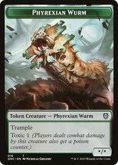 Phyrexian Wurm // Phyrexian Horror Double-Sided Token [Phyrexia: All Will Be One Commander Tokens] | Game Master's Emporium (The New GME)
