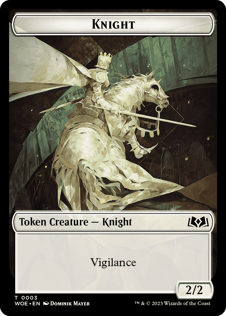 Knight // Food (0013) Double-Sided Token [Wilds of Eldraine Tokens] | Game Master's Emporium (The New GME)