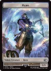 Human Soldier // Hero (0032) Double-Sided Token (Surge Foil) [FINAL FANTASY Commander Tokens] | Game Master's Emporium (The New GME)