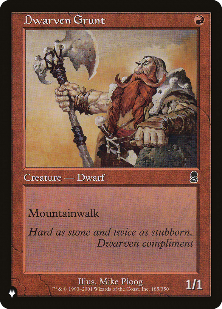 Dwarven Grunt [The List] | Game Master's Emporium (The New GME)