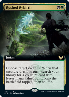 Rushed Rebirth (Extended Art) [Strixhaven: School of Mages] | Game Master's Emporium (The New GME)