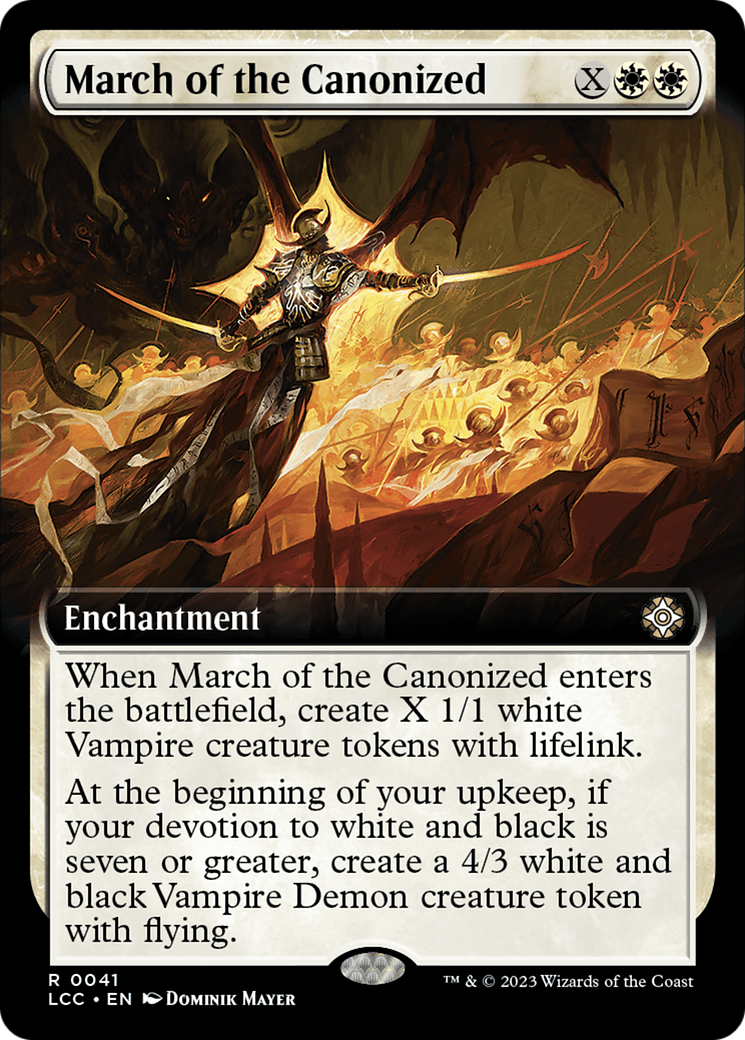 March of the Canonized (Extended Art) [The Lost Caverns of Ixalan Commander] | Game Master's Emporium (The New GME)
