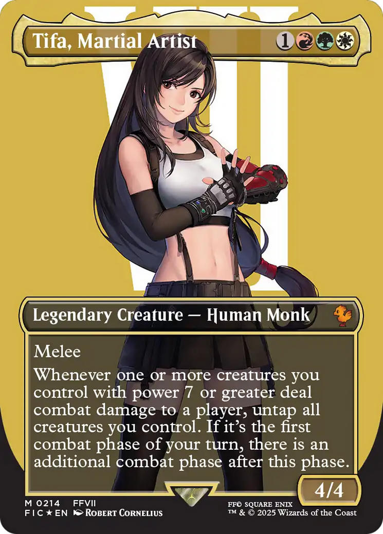 Tifa, Martial Artist (Borderless) (Surge Foil) [FINAL FANTASY Commander] | Game Master's Emporium (The New GME)