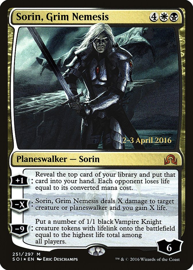 Sorin, Grim Nemesis [Shadows over Innistrad Prerelease Promos] | Game Master's Emporium (The New GME)