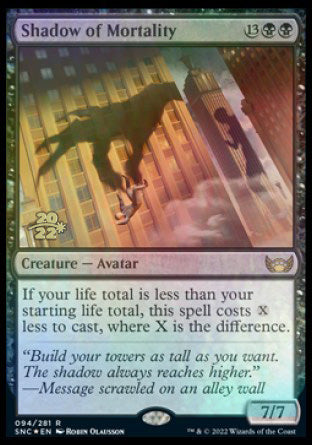 Shadow of Mortality [Streets of New Capenna Prerelease Promos] | Game Master's Emporium (The New GME)
