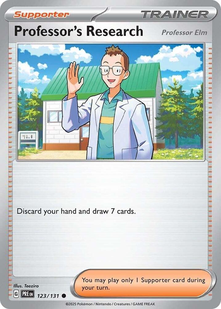 Professor's Research (123/131) [Professor Elm] [Scarlet & Violet: Prismatic Evolutions] | Game Master's Emporium (The New GME)