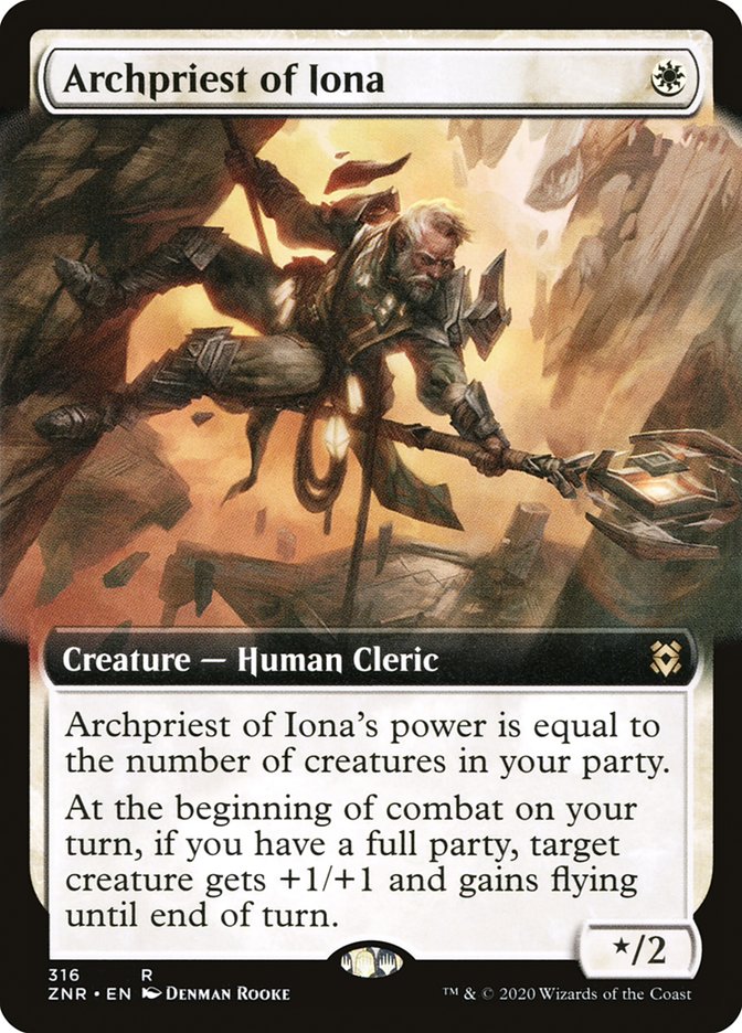 Archpriest of Iona (Extended Art) [Zendikar Rising] | Game Master's Emporium (The New GME)