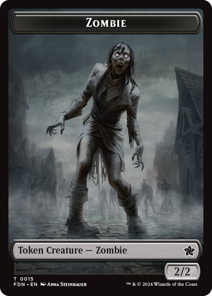 Faerie // Zombie Double-Sided Token [Foundations Tokens] | Game Master's Emporium (The New GME)