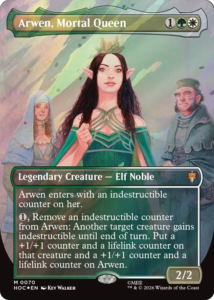 Arwen, Mortal Queen (Borderless) (Surge Foil) [The Hobbit: Eternal-Legal] | Game Master's Emporium (The New GME)