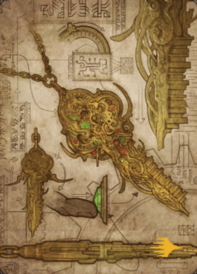 Key to the City Art Card (Gold-Stamped Planeswalker Symbol) [The Brothers' War Art Series] | Game Master's Emporium (The New GME)
