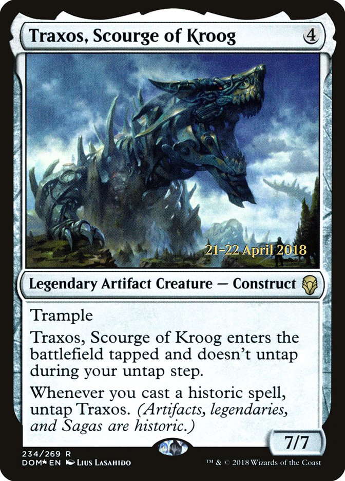 Traxos, Scourge of Kroog [Dominaria Prerelease Promos] | Game Master's Emporium (The New GME)