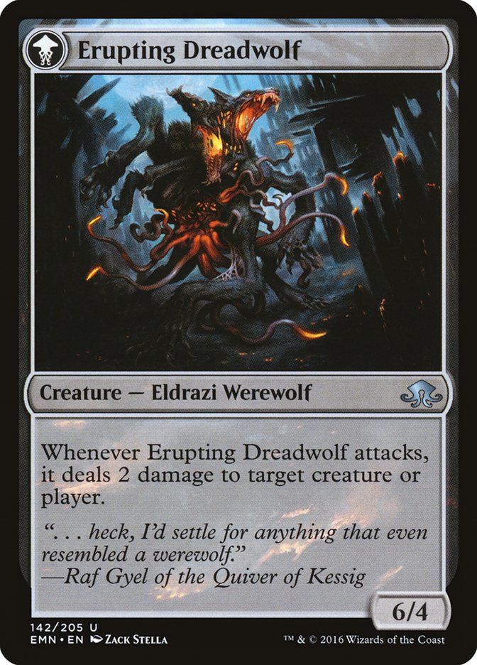 Smoldering Werewolf // Erupting Dreadwolf [Eldritch Moon] | Game Master's Emporium (The New GME)
